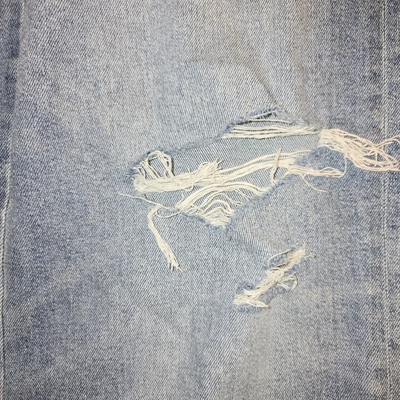 American Eagle Dreamy Drape High Waist Womens Wide Leg Blue Jeans Denim 8 Reg - Picture 7 of 8